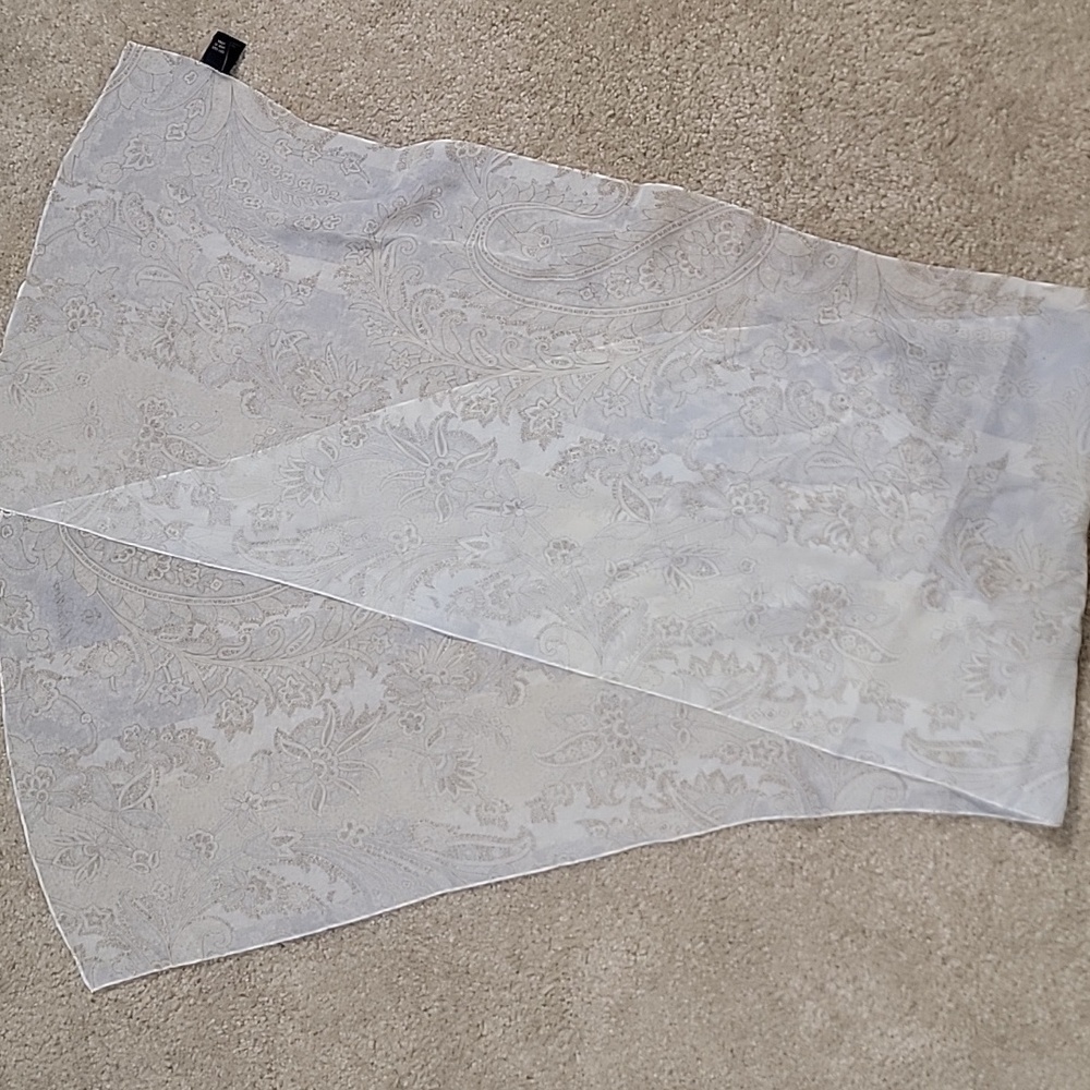 100% Silk Chiffon Paisley Scarf